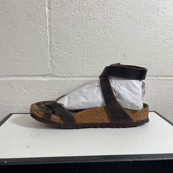 Birkenstock Yara Brown Leather Ankle Strap Sandals Brown Women's 36 EU/5 US - Picture 5 of 9